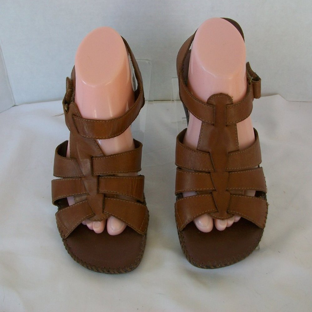 Dr. Scholl's Brown Leather Sling back Sandals